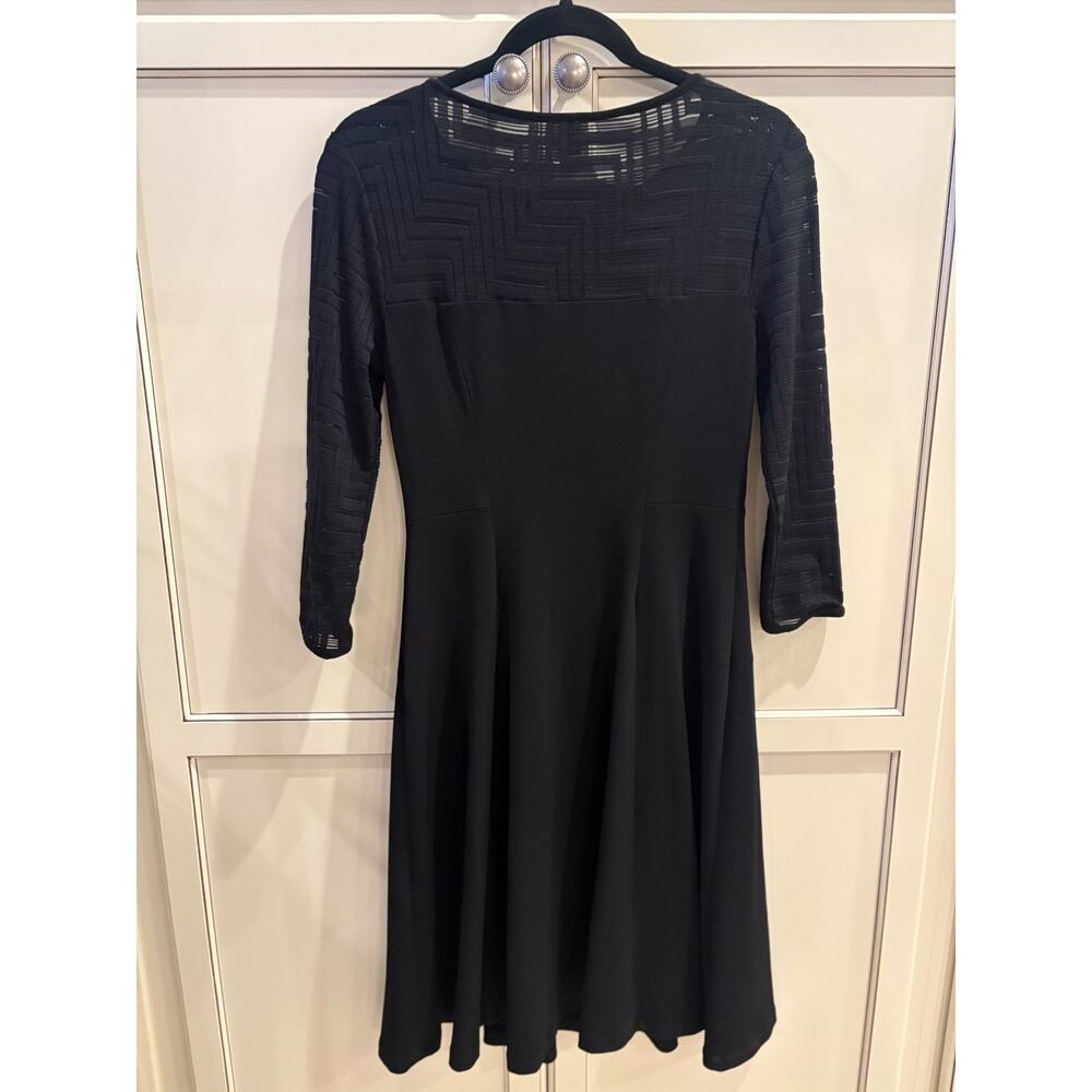 Anne Klein Black Fit and Flare Dress Size 2 - Picture 5 of 5
